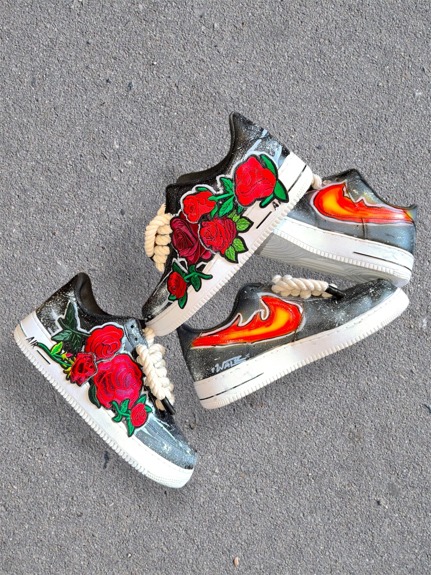 “Fire Rose” Custom Nike Air Force 1