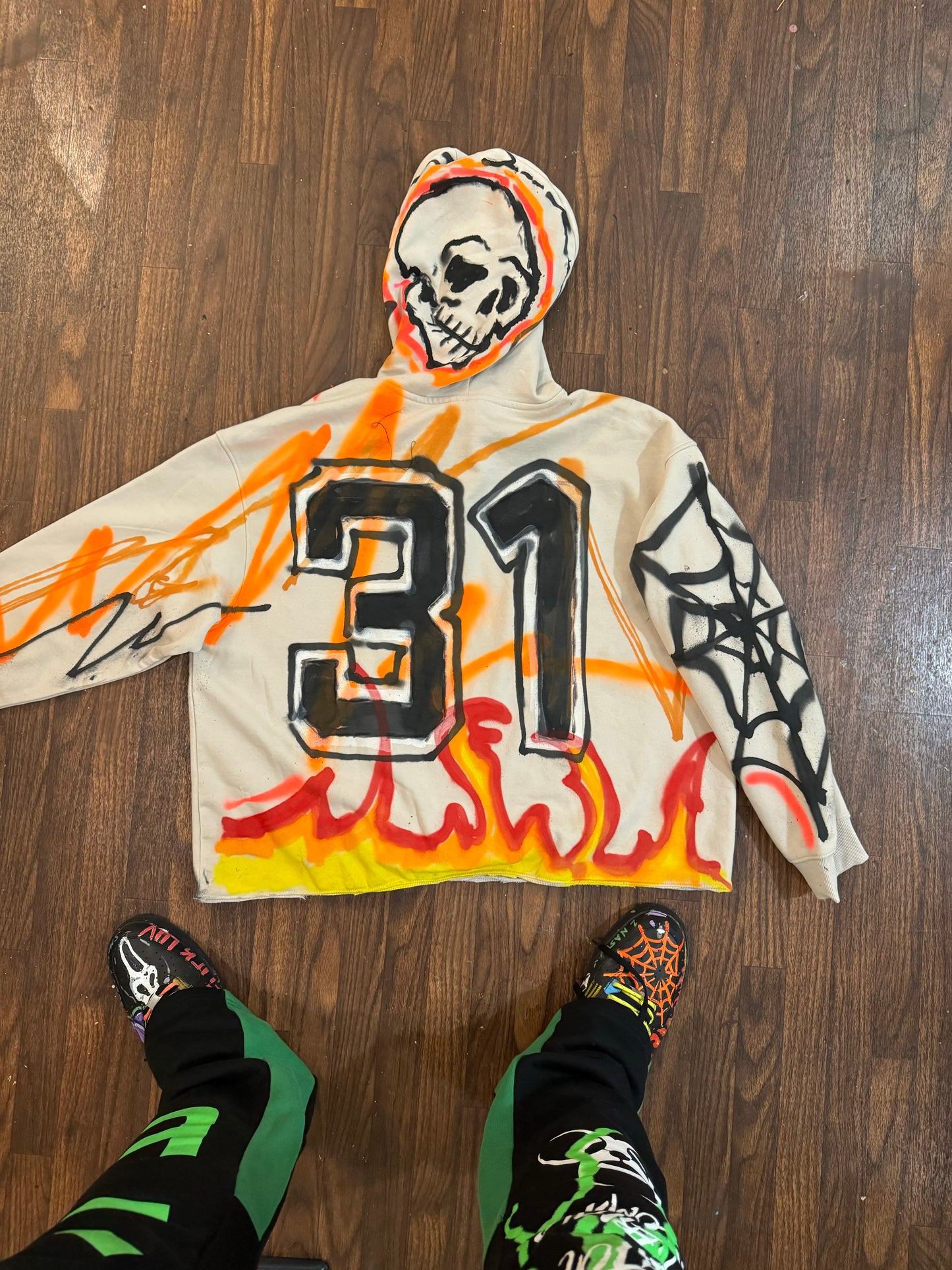 “CRASH BROTHERS” HANDPAIINTED HOODIE