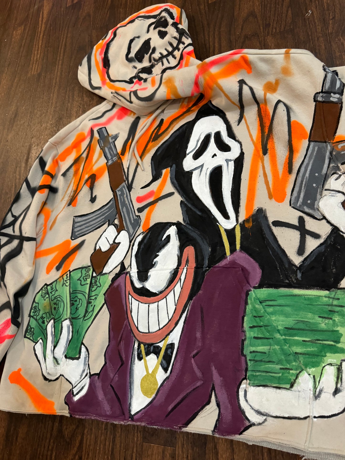 “CRASH BROTHERS” HANDPAIINTED HOODIE