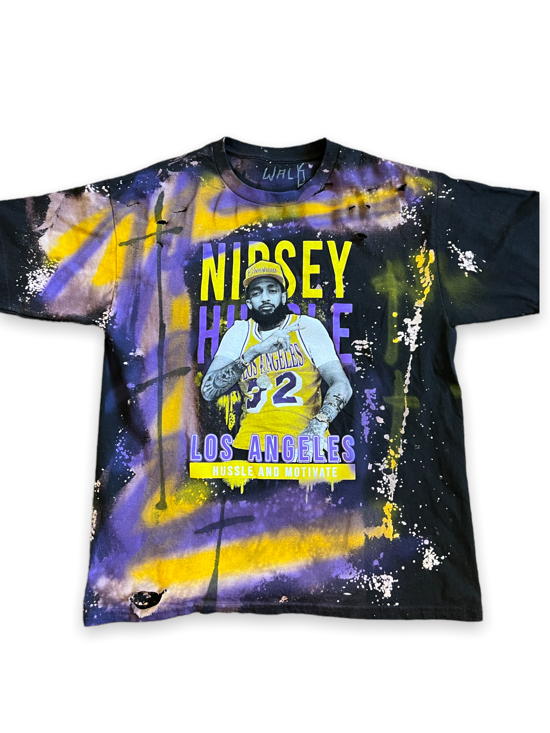 NIPSEY HUSSLE LAKERS DESTROYED TEE WALK.LA