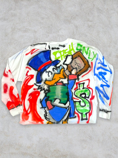 SCROOGE MCDUCK ‘STOP CALLIN’ HANDPAINTED TEE