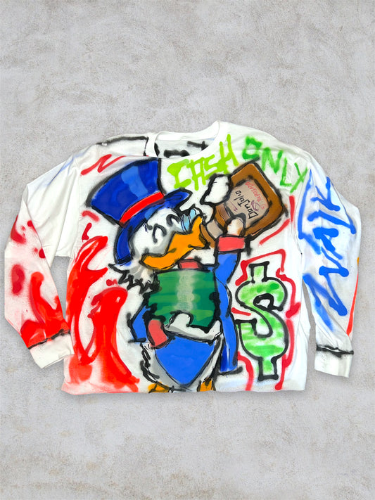 SCROOGE MCDUCK ‘STOP CALLIN’ HANDPAINTED TEE