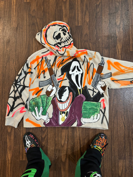 “CRASH BROTHERS” HANDPAIINTED HOODIE