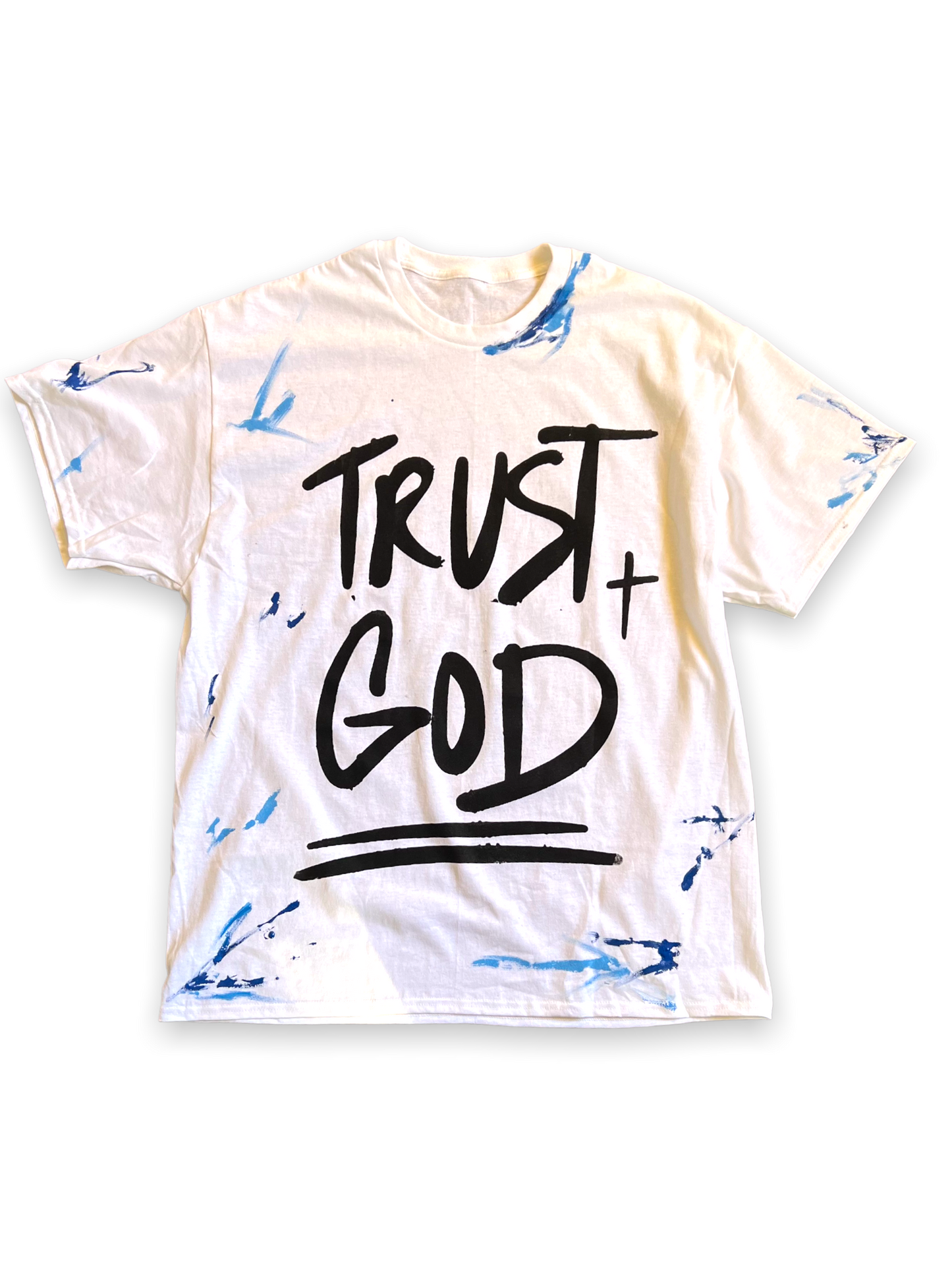 TRUST GOD HANDPAINTED TEE WHITE