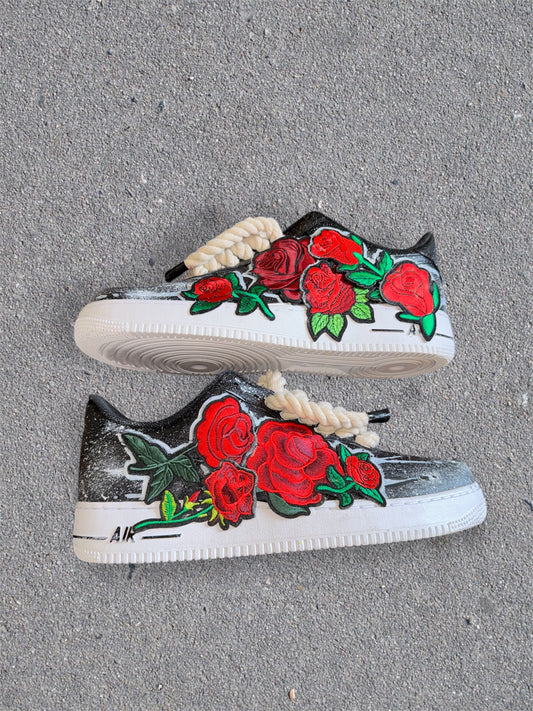 “Fire Rose” Custom Nike Air Force 1