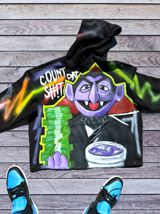 “COUNT THAT” HANDPAINTED HOODIE