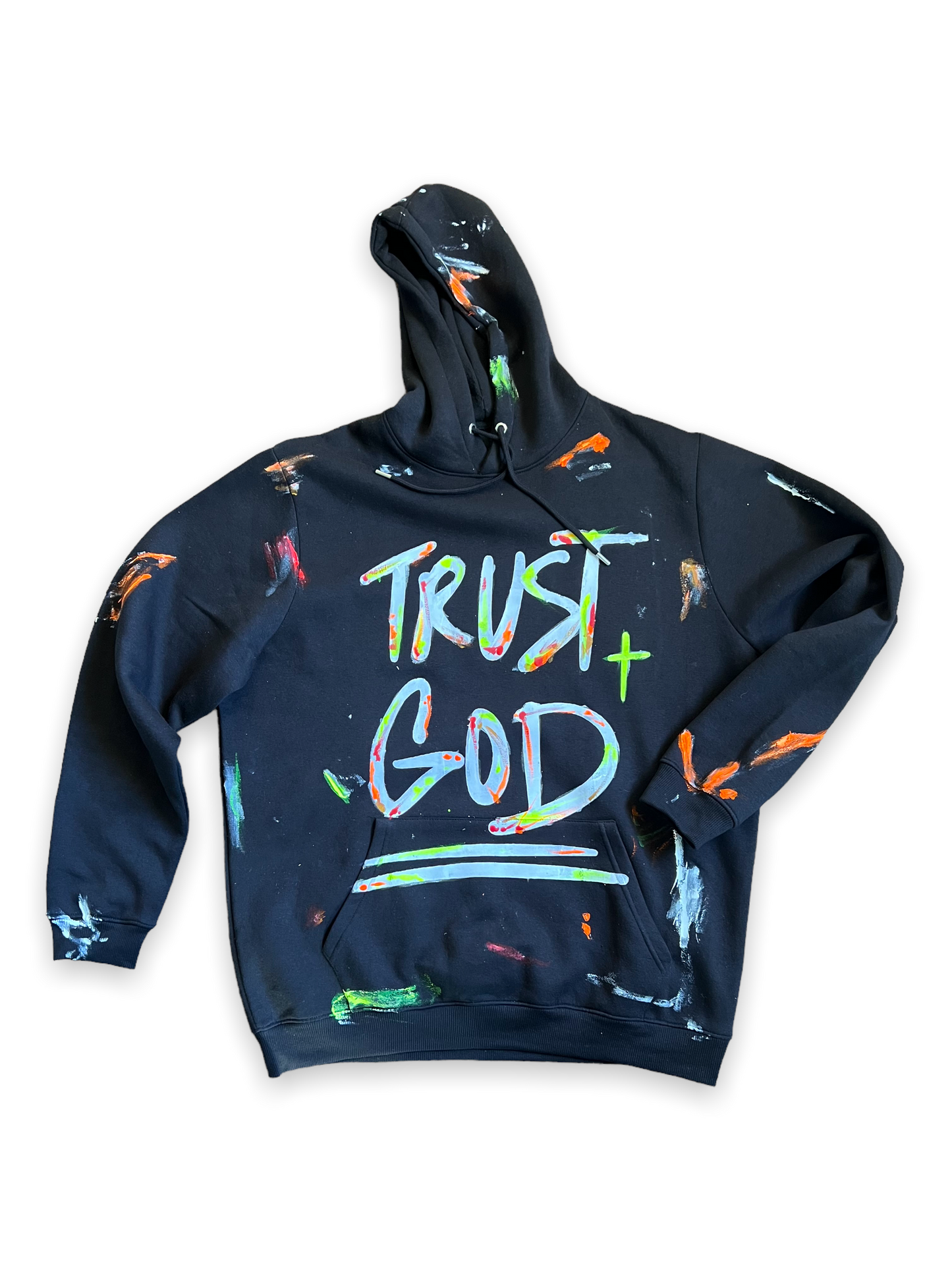 TRUST GOD HANDPAINTED HOODIE