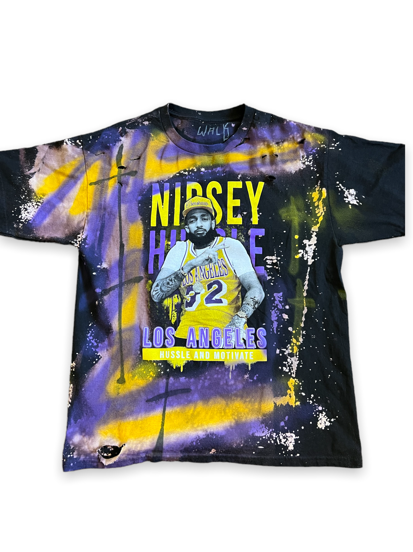 NIPSEY HUSSLE LAKERS DESTROYED TEE